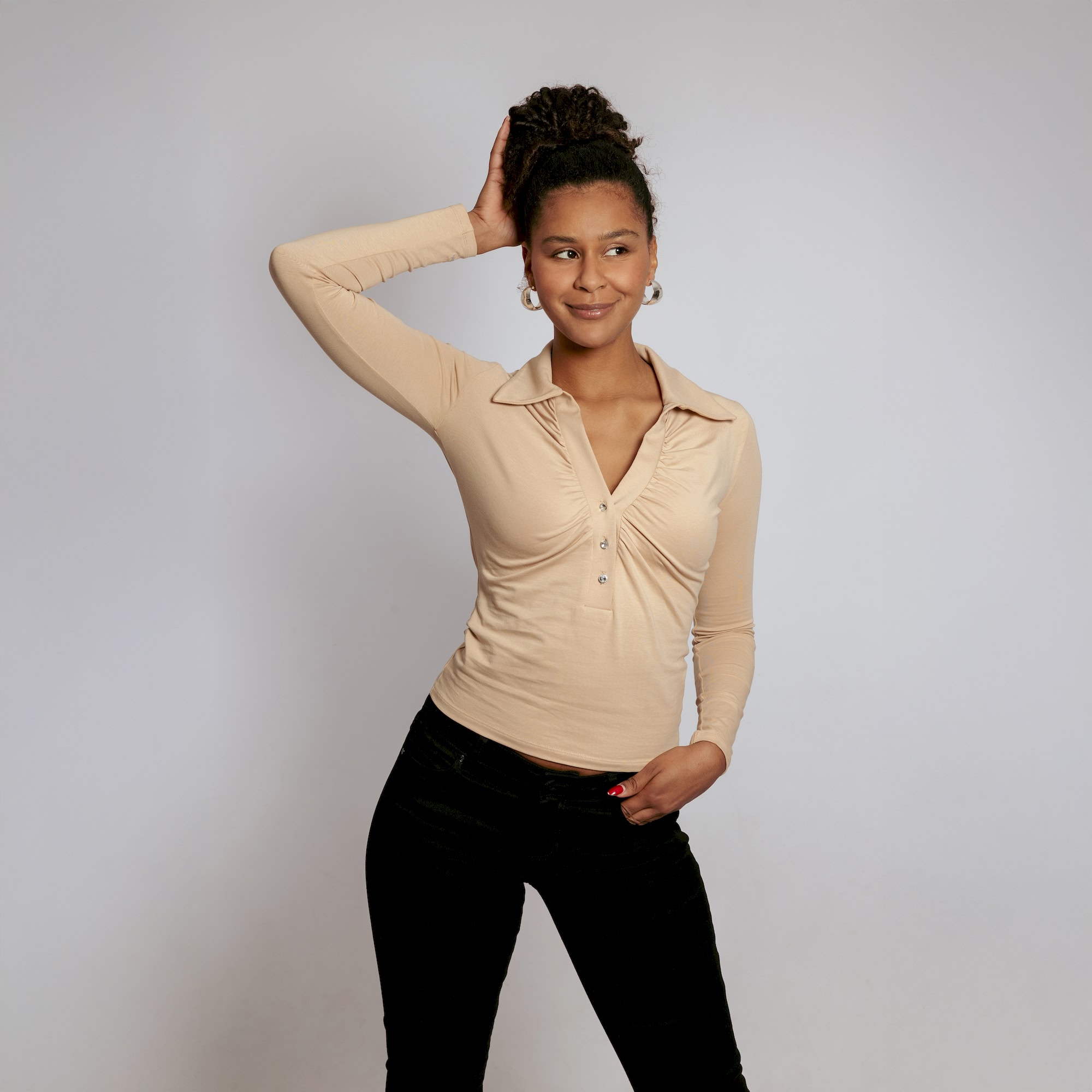 WWJD Bluse, sandbeige